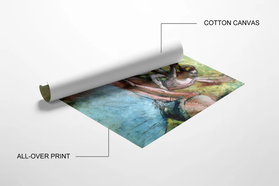 Edgar Degas Cuatro Bailarinas en Escenario 8x10 Giclee Lienzo Impresión Ballet Decoración de Pared Foto 2 de 2