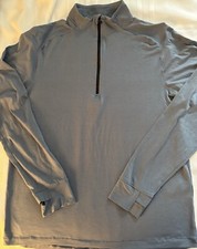 Old Navy Men's 4 Way Stretch Performance Quarter Zip Shirt, Small, Blue Hiss, VG