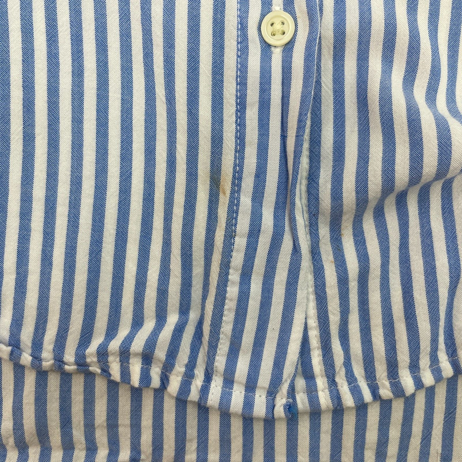 GAP Top Medium Button-Front Top Striped Blue Whit… - image 3