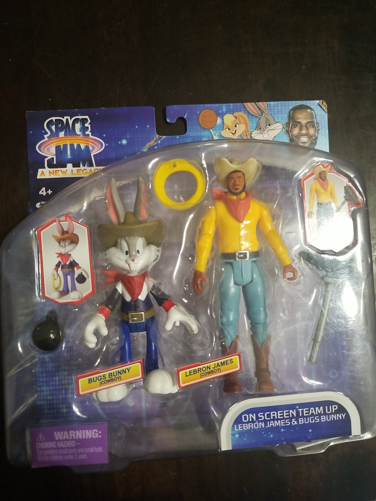 Space Jam 2 A New Legacy 5-inch Moose Toys Set with Bugs Bunny and LeBron James Cowboy Figure