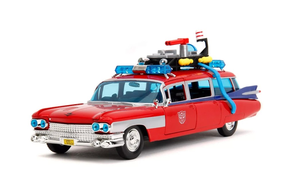 Jada Toys - Ghostbusters Ecto-1 Transformers Mashup 1:24 Die-Cast Car Free Ship!