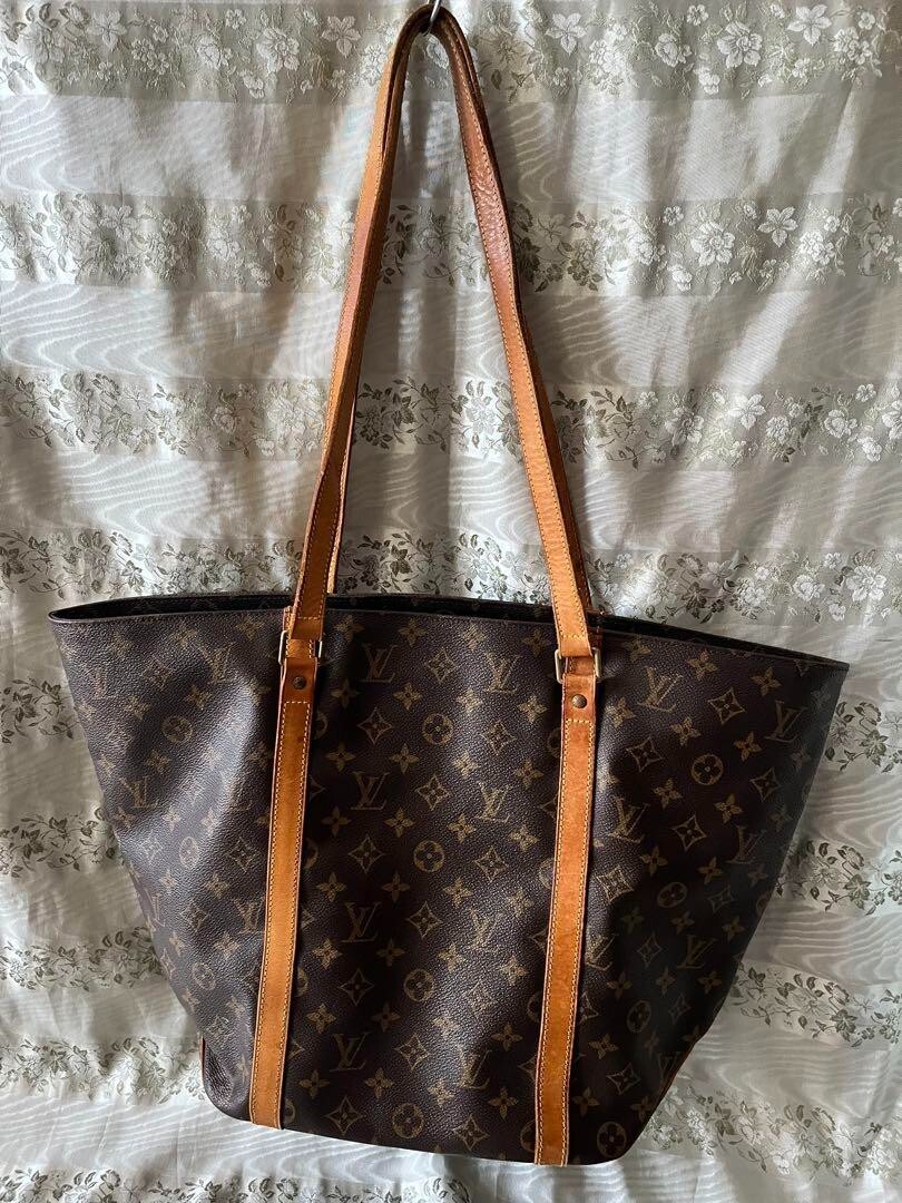 Auth LOUIS VUITTON Monogram M51108 Sac Shopping Tote Bag Brown