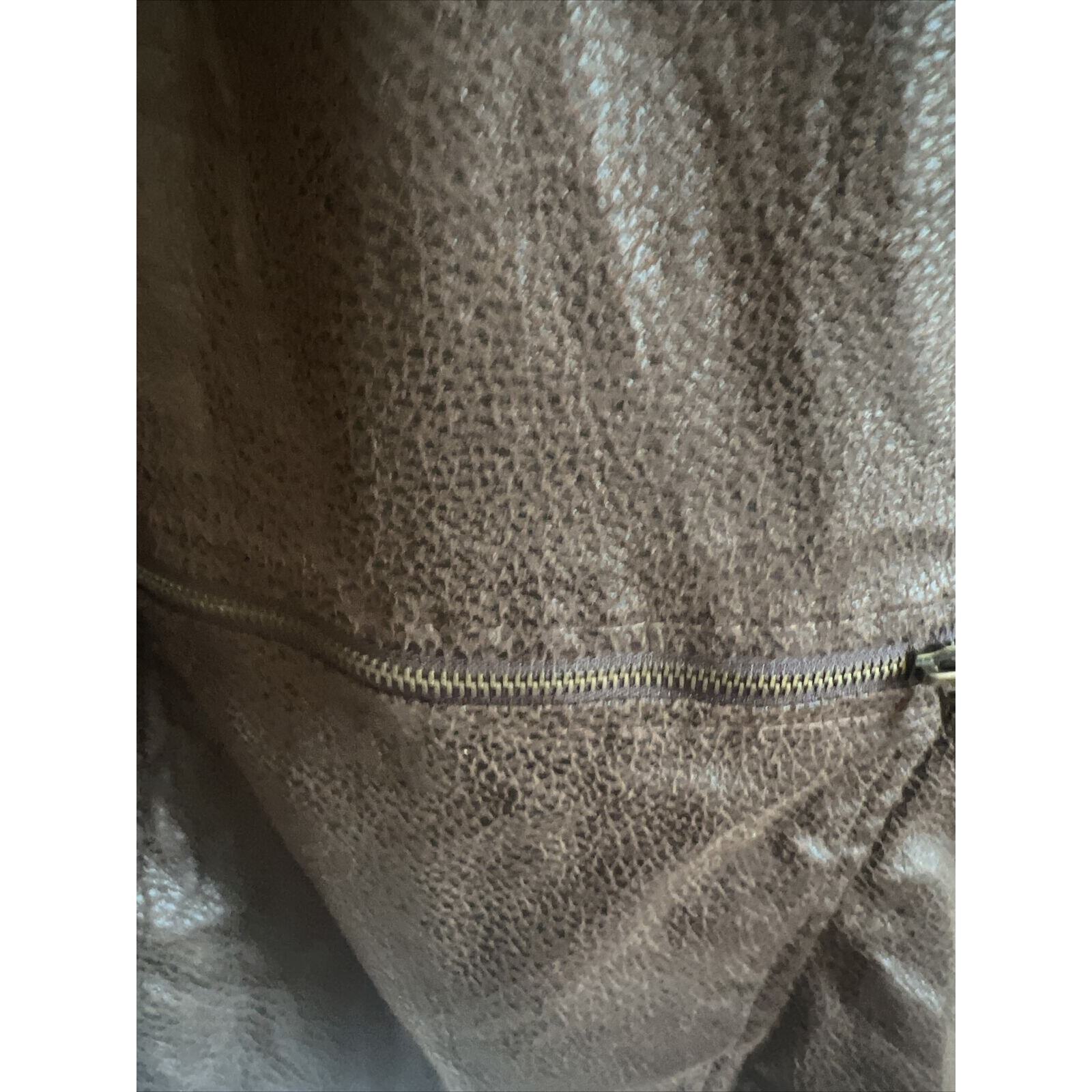 Womens Notations Open Front Jacket Small Faux Lea… - image 4