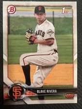 QTY: 2018 Bowman Draft - Blake Rivera ( Giants ) 1st Rookie Prospect #BD-80