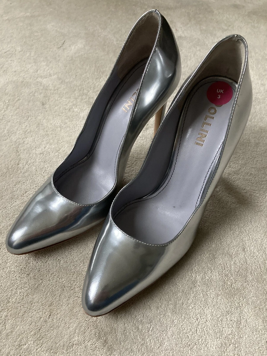 Silver shoes deals 1 inch heel