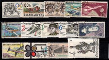 Tchécoslovaquie 1960-69 Oblitéré 100% emblèmes, aviation, Jeux olympiques