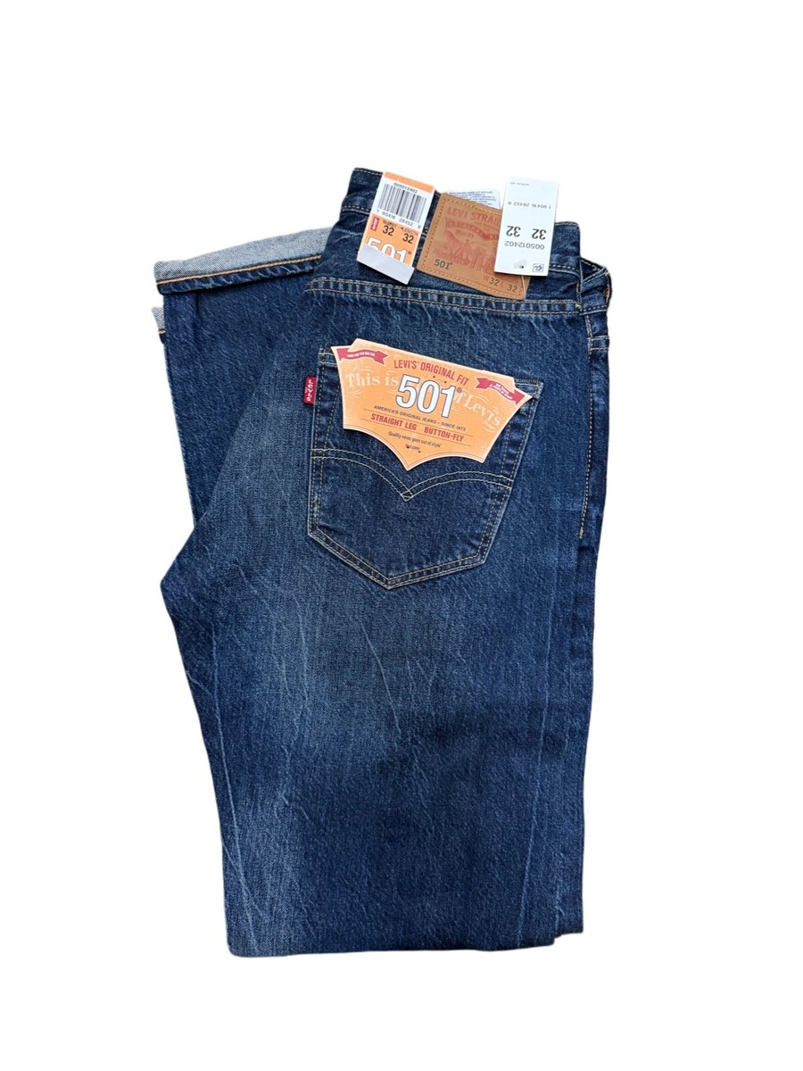 Levi's Men's 501 Original to Fit Selvedge Jeans Color Blue