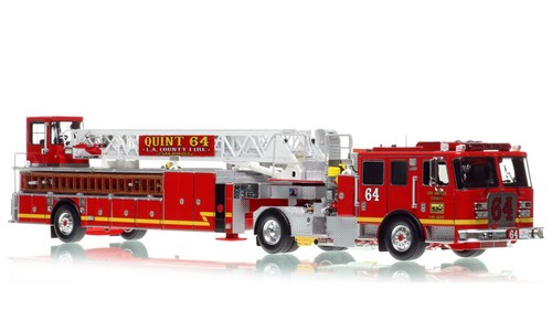 1/50 Fire Replicas LA County KME Aerialcat 100' TDA Quint 64 FR142-64 San Dimas