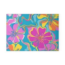 Vibrant Floral Glass Cutting Board, Colorful Kitchen Decor, Gift for Home [...]