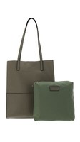 Seidenfelt Manufaktur Nees Shopper Shopper Tasche Grey Green / Gold Khaki Neu