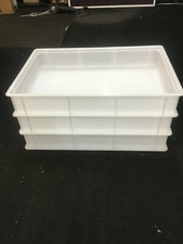 3 X Dough Pizza Bakery Tray  Stackable Food Grade  600mm x400mm x100mm NEW