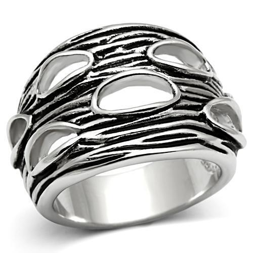 CLEARANCE------------SILVER TONE FINISH BOHO ARTISTIC FASHION RING SIZE 7 - Picture 1 of 4