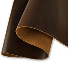 LEATHER VILLAGE 12"X8" Full Grain Leather Sheet, 2Mm Thick Buff Leather - Dark B