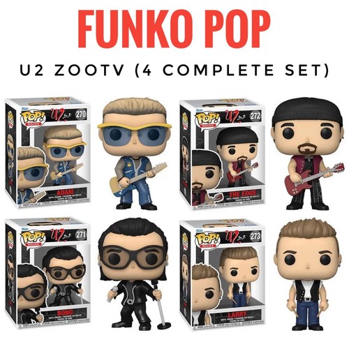 FUNKO POP ROCKS U2 ZOOTV 4 COMPLETE SET BONO THE EDGE ADAM LARRY FIGURES | eBay