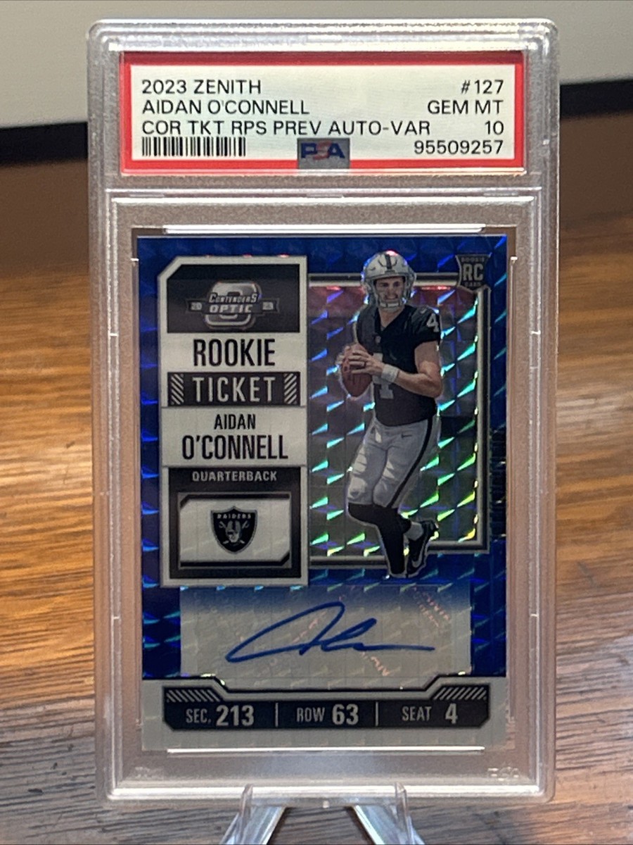 2023 Zenith Aidan O'Connell Rookie Auto /23 Variation PSA 10