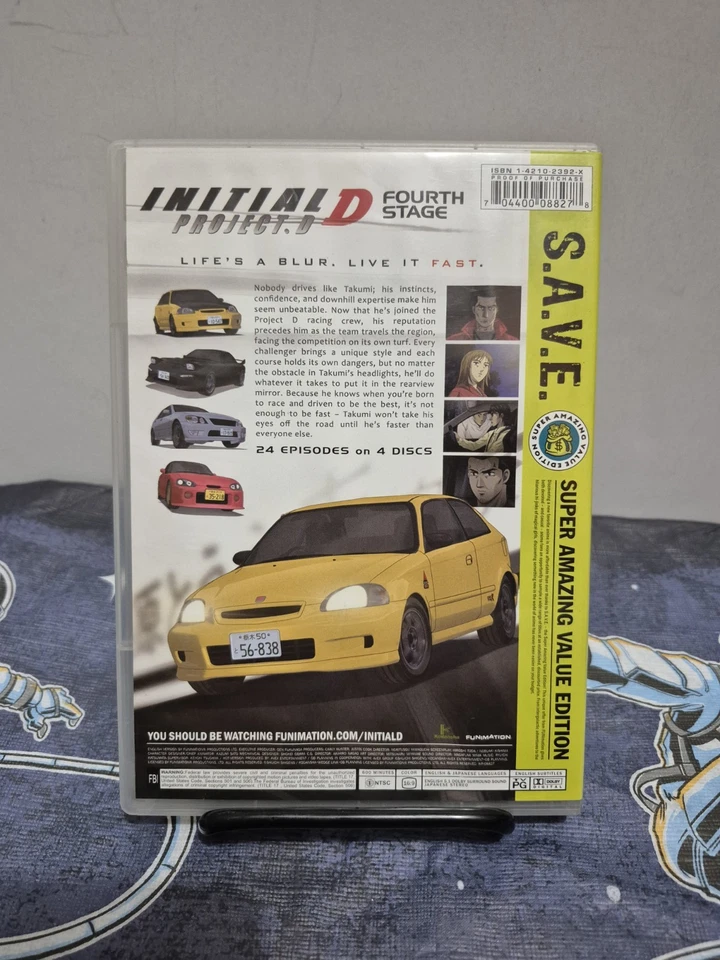 Official Initial D Fourth Stage 4th complete Funimation DVD S.A.V.E edition OOP - Image 2 of 4