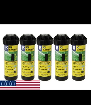 K Rain K1 1/2'' Smart Set Rotor 4'' Pop-Up 15-30 ft Spray 40-360° Arc 5 Pack