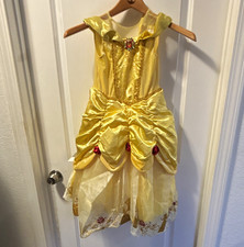 Disney Princess Belle Costume Dress Girls 3T-4T Yellow Gold Princess Ballgown