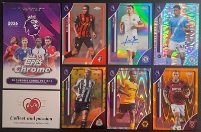 Topps Chrome Premier League 2025/26 - Einzelkarten, Parallel, Nummern, Autogramm