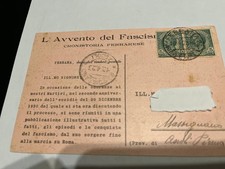CARTOLINA FP FERRARA - PUBBLICITARIA LIBRO L' AVVENTO DEL FASCISMO - VG 1923