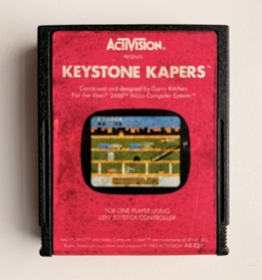 Atari 2600 Spiel -- Keystone Kapers -- von Activision in NTSC funktioniert