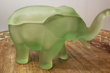 Tiara Indiana Glass Elephant Frosted Satin Gr...