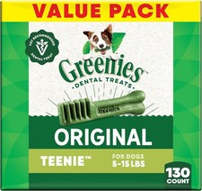 GREENIES Original TEENIE Natural Dental Dog Treats 130 Count  Fast Shipping  