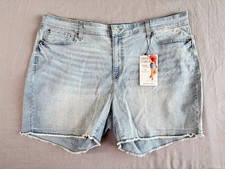 Signature Levi Strauss Gold SZ 22 Bermuda Jean Mid-Rise 5" Shorts Stretch NWT