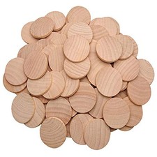 2 Inch Natural Wood Slices Unfinished Round Wood Coins for DIY Arts  Crafts