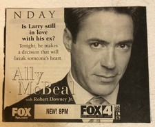 All McBeal Tv Series Vintage Print Ad Calista Flockhart Robert Downey Jr Tpa15