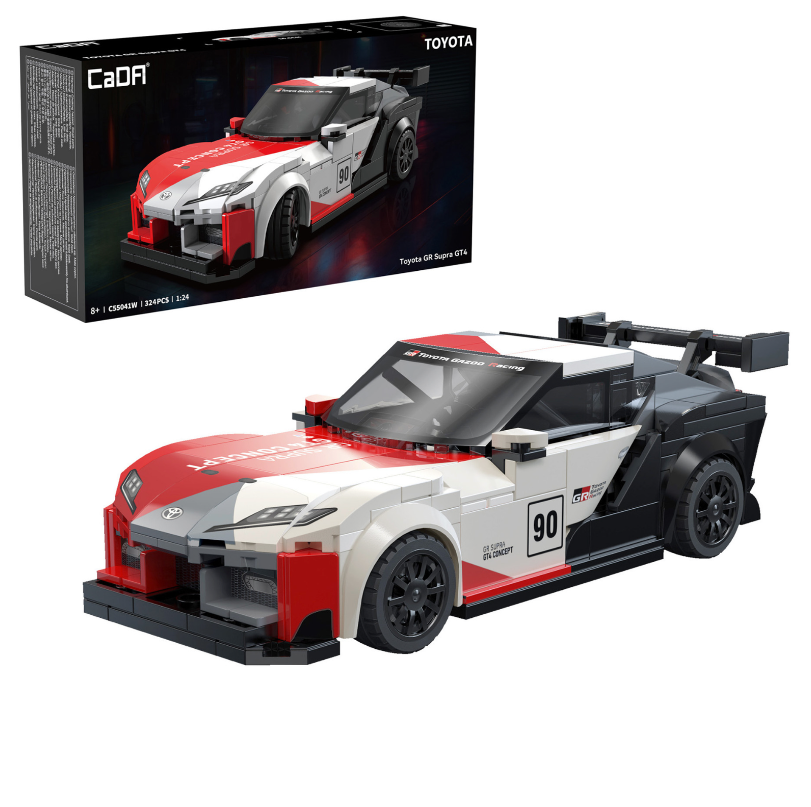 CaDA Toyota GR Supra GT4 Car 1:24 324 Pieces Brick Model Kit C55041W