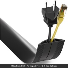Floor Cord Cover 4 FT PVC Cable Protector Wire Hider Anti Trip Flexible