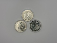 1998 1999 2008 Britannia Silver 1oz Coins Royal Mint In Capsules x 3 Coins