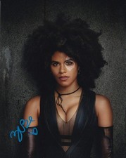 ZAZIE BEETZ signed autograph 20x25cm DEADPOOL in person autograph COA DOMINO