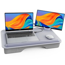 SAIJI Laptop Lap Desk for Bed  Fits Up to 17" Laptops  MacBook,Lightweight