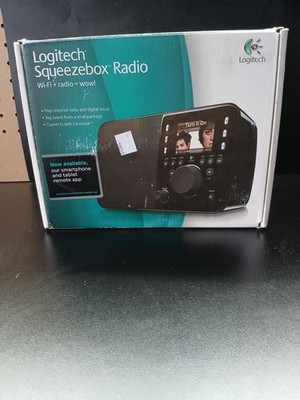 Logitech Squeezebox Radio Smart WiFi X-R0001 with AC Adapter,instructions, BOX