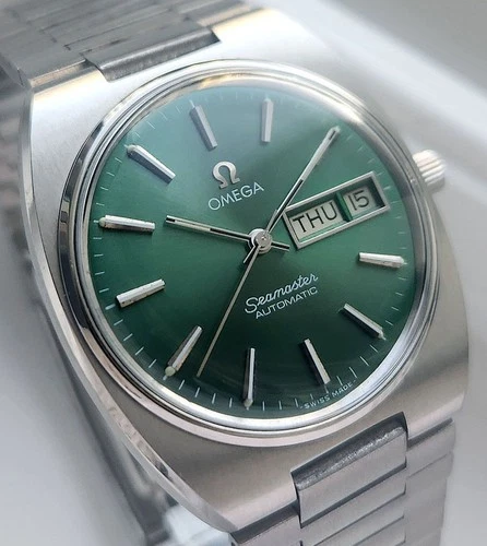 OMEGA SEAMASTER AUTOMATIC CAL1020 DAYDATE GREEN DIAL MEN'S WATCH