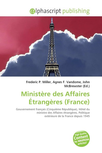 Frederic P. Miller (U. A.) | MinistèRe Des Affaires ÉTrangèRes (France) | Buch-image