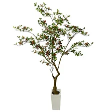 7ft Artificial Gardenia Tree for Indoor & Outdoor Décor - Lifelike Foliage, E...