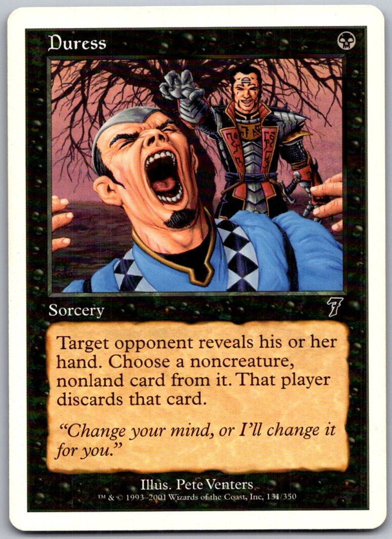 Duress 131 Common 7th Edition Magic: The Gathering Lightly Played