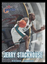 2000-01 Fleer Game Time #72 Jerry Stackhouse Detroit Pistons S225-355