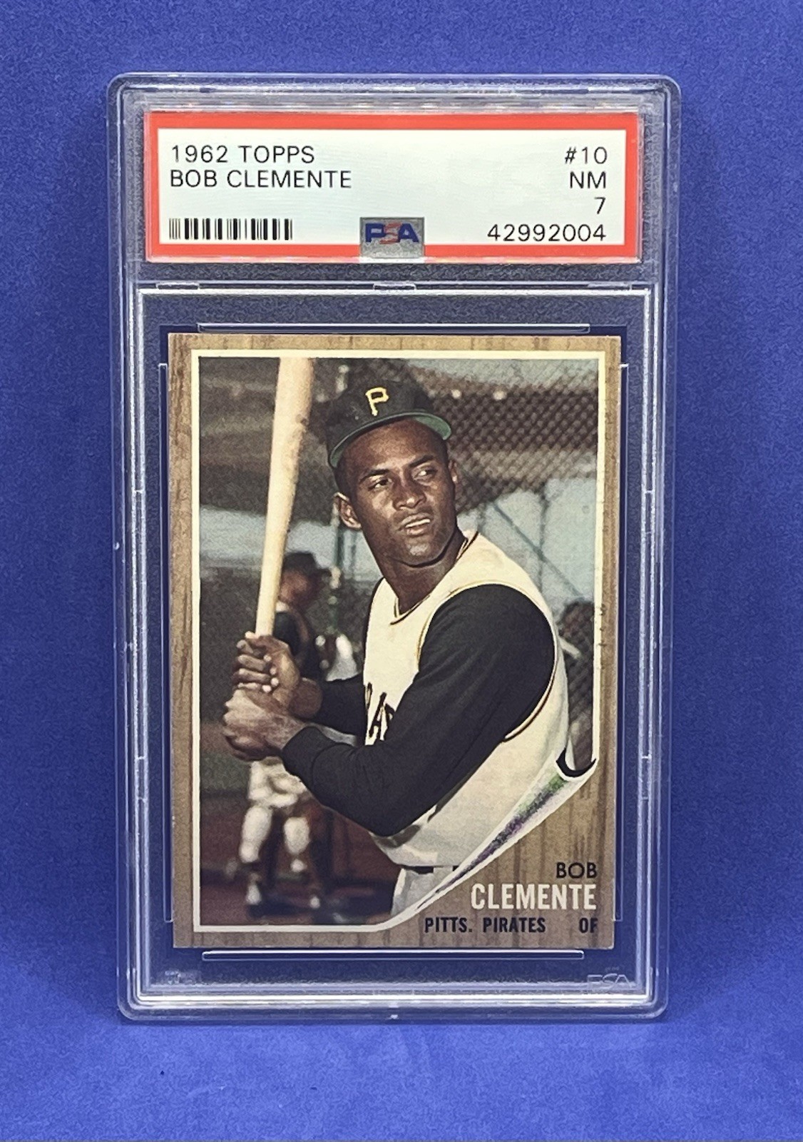 1962 Topps #10 Roberto Bob Clemente PSA 7 *centered/new label*