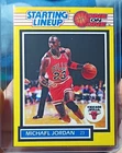 1989 Kenner Starting Lineup One on One Michael Jordan #23 Chicago Bulls Card