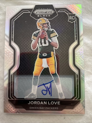 Jordan Love [Signature] #PB-4 2020 Panini Chronicles Prizm Black card