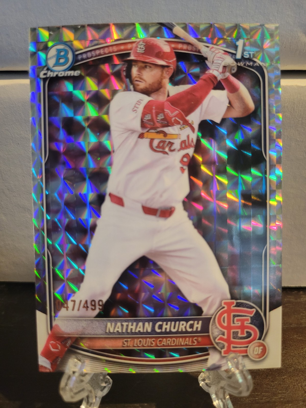 2025 Bowman Chrome Nathan Church 1st Geometric Refractor /499