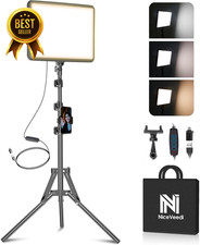 LED Video Light Kit 2800-6500K Dimmable Studio Photography Light with Tripod Sta