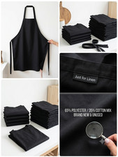 Black Chef Bib Aprons - NEW Unused Commercial Kitchen Workwear Lot