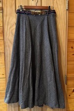 Maxi Falda De Colección Lauren Ralph Lauren EE. UU. Ecuestre Country Cuadros 100% Lana Talla 12