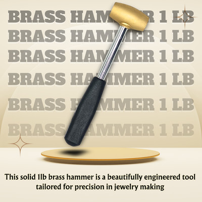 Messinghammer 1 Pfund - Schmuck Goldhammer - Messingkopfhammer