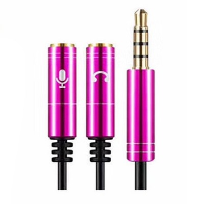 Dual Audio Splitter für Kopfhörer und Lautsprecher 3 5 mm Stecker TRRS Stecker